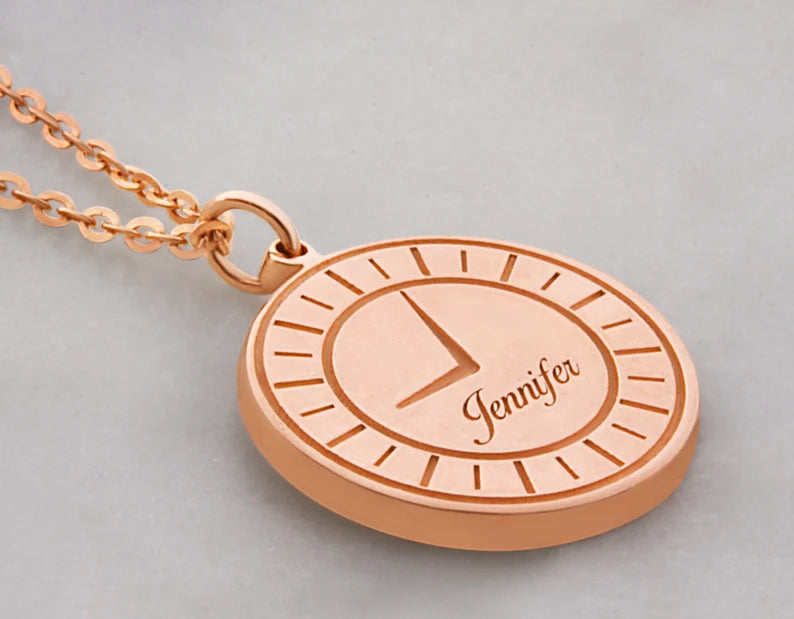 Birth Time Necklace, is a perfect Gift for mom, Mothers day gift, Meaningful Unique Necklace, Clock Necklace, Birth Hour Necklace