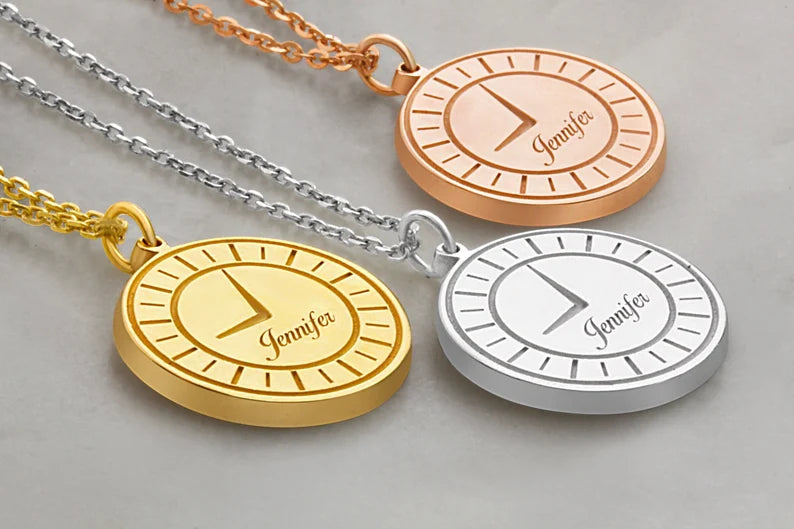 Birth Time Necklace is a perfect Gift for mom, Mothers day gift, Meaningful Unique Necklace, Clock Necklace, Birth Hour Necklace