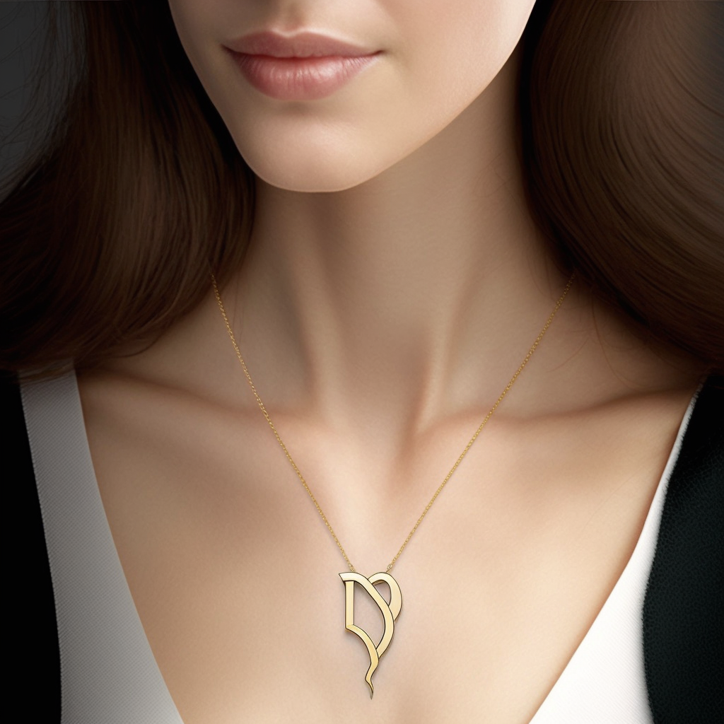 Handcrafted initial necklace by Mozi Jewelry