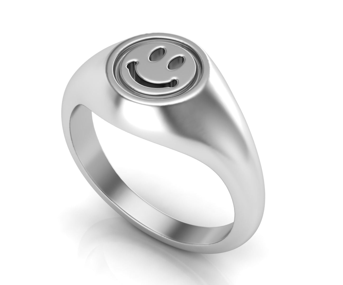 Happy Face Signet Ring