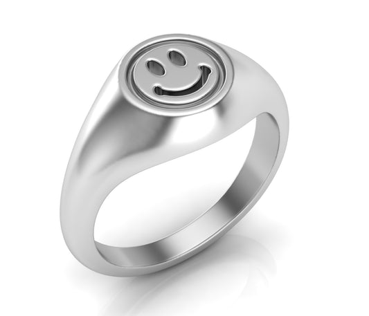 Happy Face Signet Ring