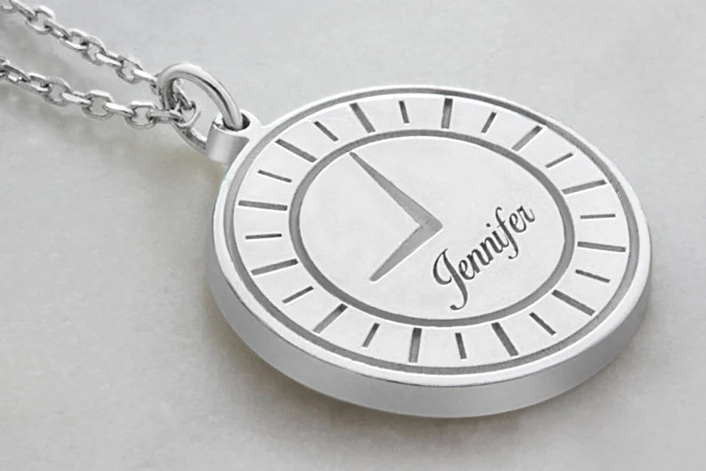 Birth Time Necklace, is a perfect Gift for mom, Mothers day gift, Meaningful Unique Necklace, Clock Necklace, Birth Hour Necklace
