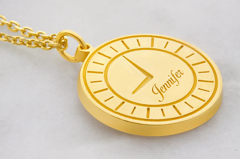 Birth Time Necklace, is a perfect Gift for mom, Mothers day gift, Meaningful Unique Necklace, Clock Necklace, Birth Hour Necklace
